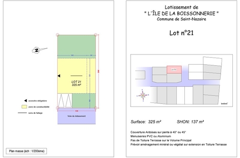 Vente Terrain SAINT-NAZAIRE 325 m²
